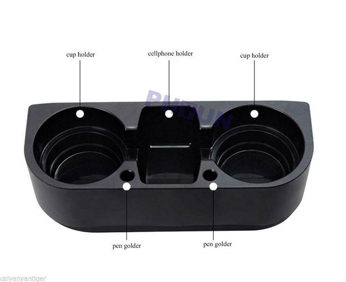 1 Pc Black ABS Plastic Cup Holder Storage Box for Phone /Card/Keys/Ashtray/Pens