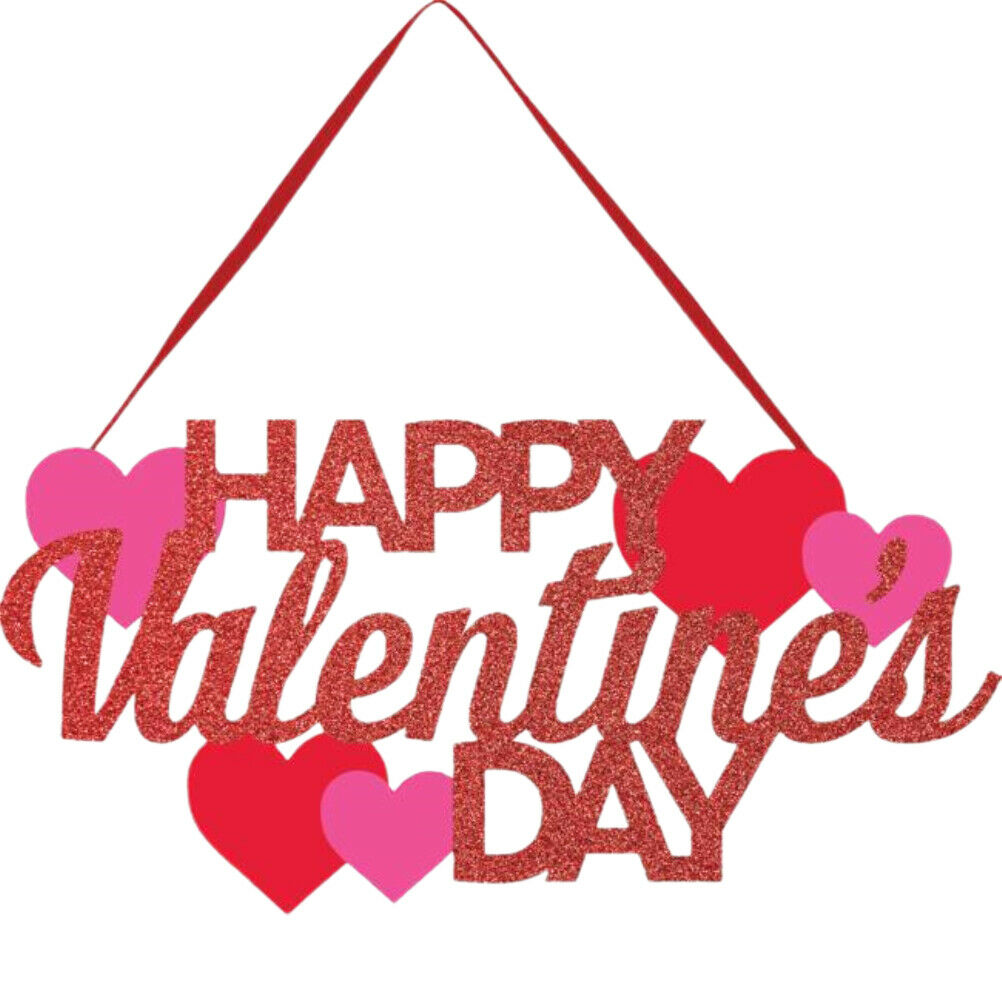 Door Hanging Sign Happy Valentine Day Pendant Wall Door Home Party Ornaments