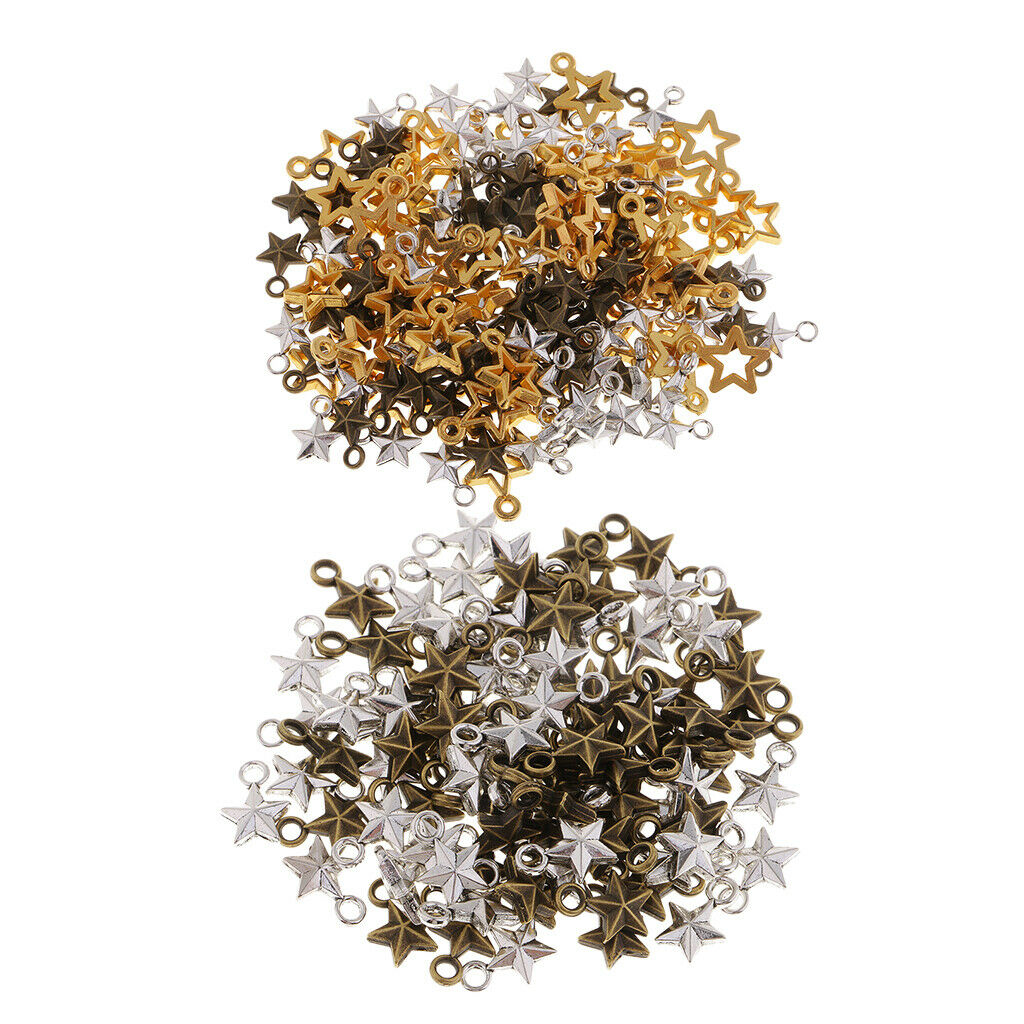 100 pieces Mixed Star Charms pendants for jewelry making