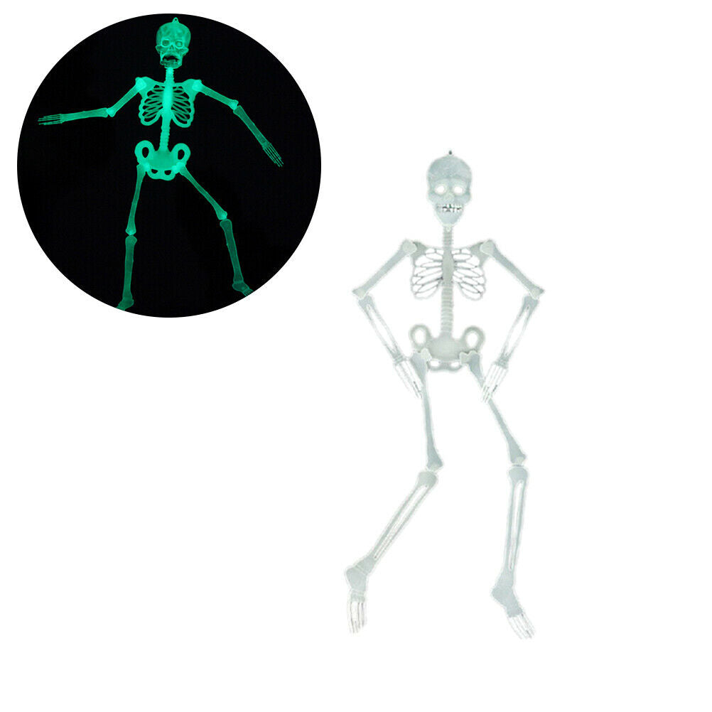 Halloween Luminous Skeleton Hanging Flexible Joints Skeleton Scary Hanging Props