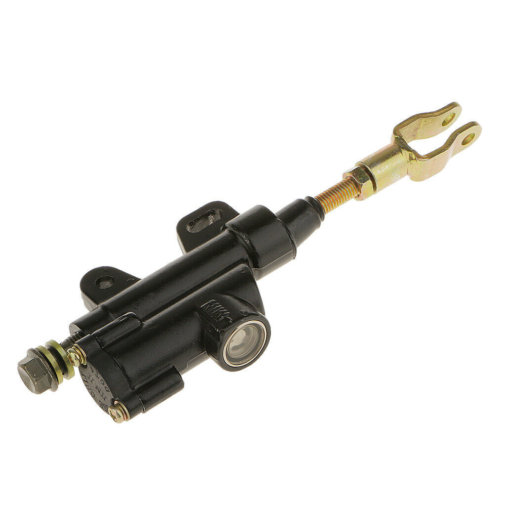 Moto Rear Foot Brake Master Cylinder Hydraulic Brake Pump Black