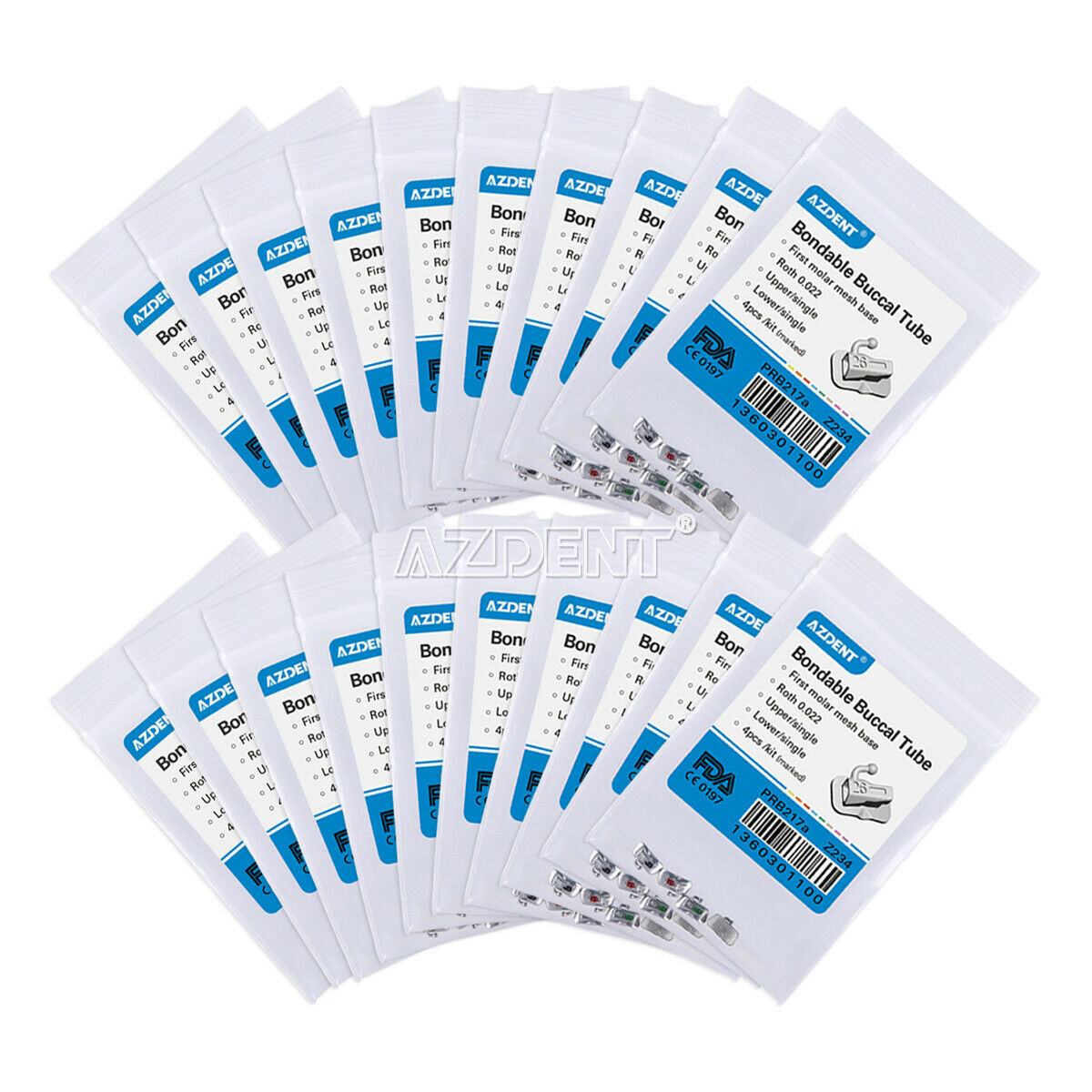 50Bags Orthodontic Bracket Buccal Tube Bondable Non-convertible For 1st Molar US