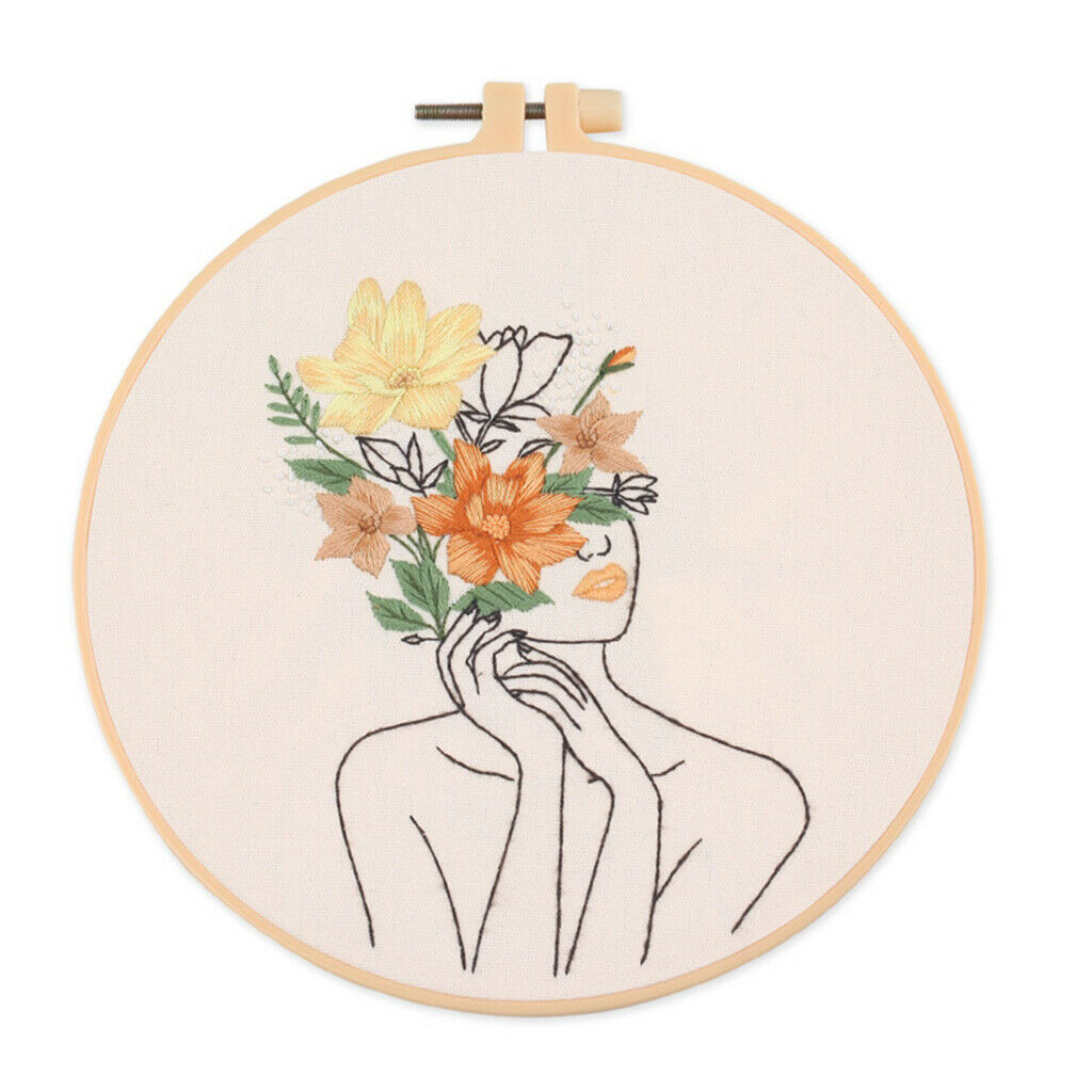 DIY Body art Flowers Pattern Embroidery Kits Craft Beginner Cross Stit Kit