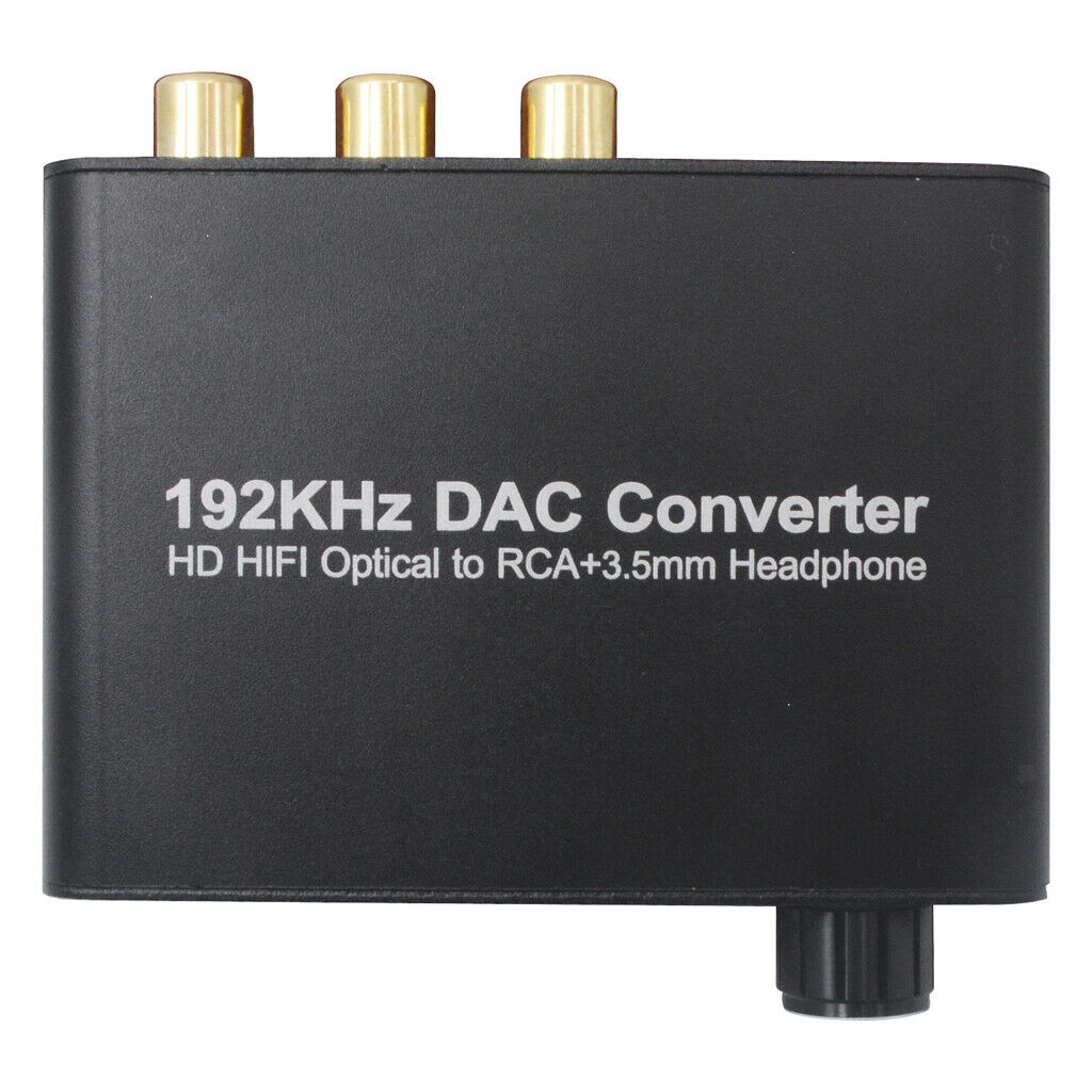 Digital Audio Decoder 192kHz DAC Volume Control Toslink Coaxial Converter