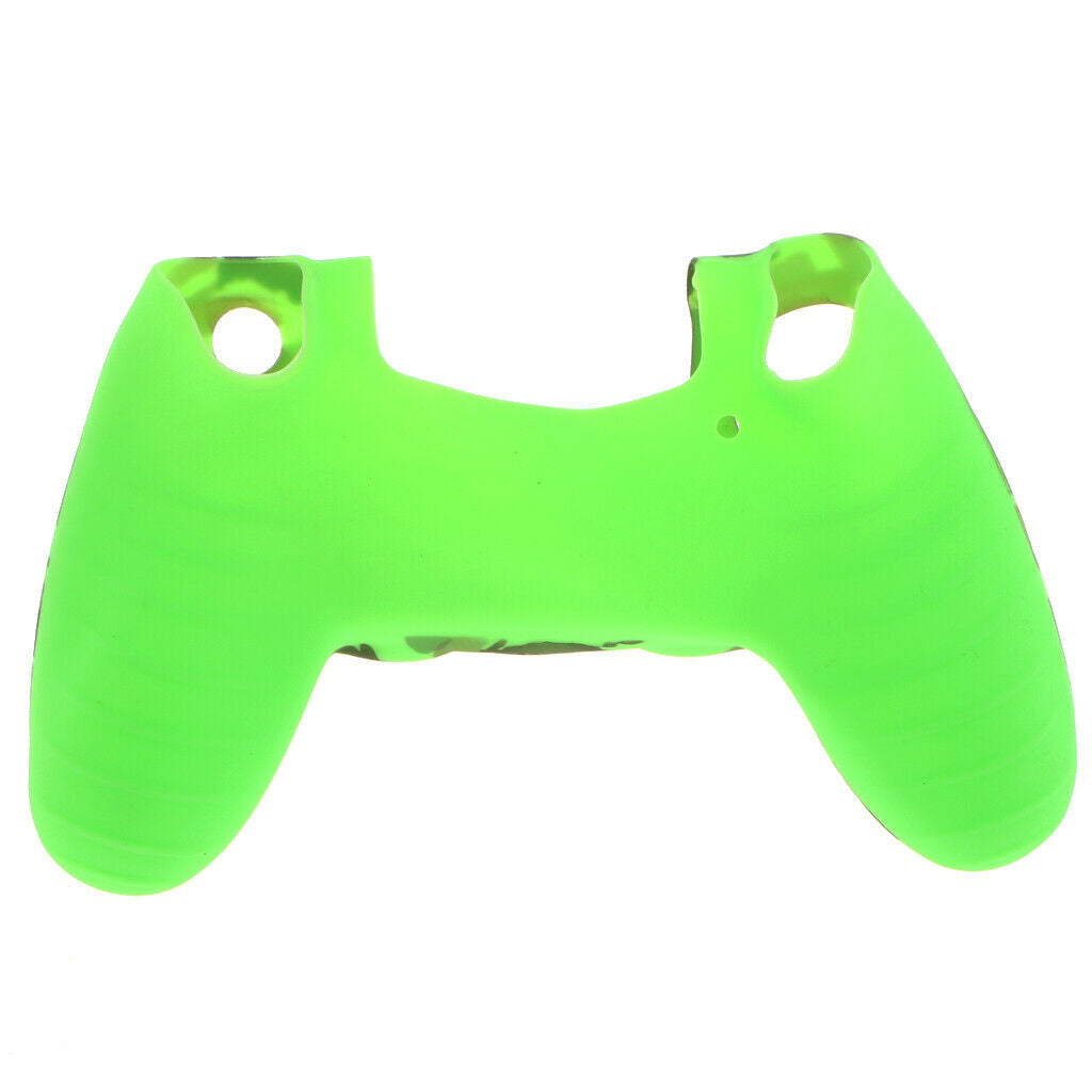 2Pieces Pro Rubber Case Skin Cover Protector Colorful for Sony PS4 - Green/Red