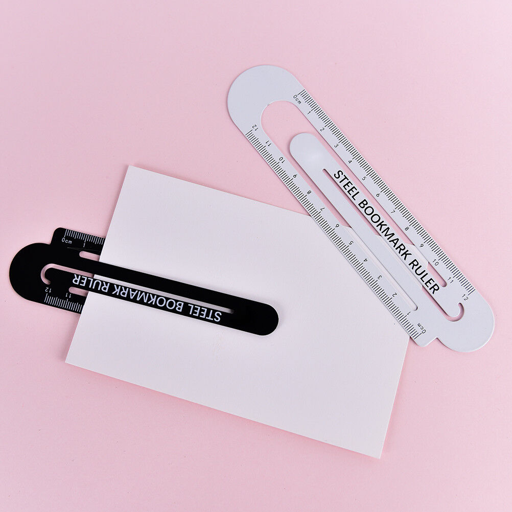 1X 12cm steel ruler metal ruler Metal bookmarks SchoolSuppliesDrawingPaint.l8