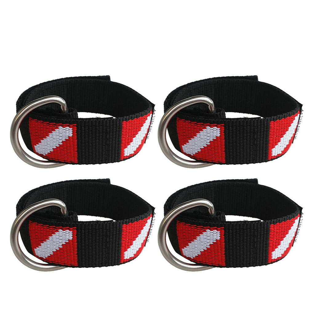 4pcs Dive Belt Wrist Hand Lanyard with D-Ring