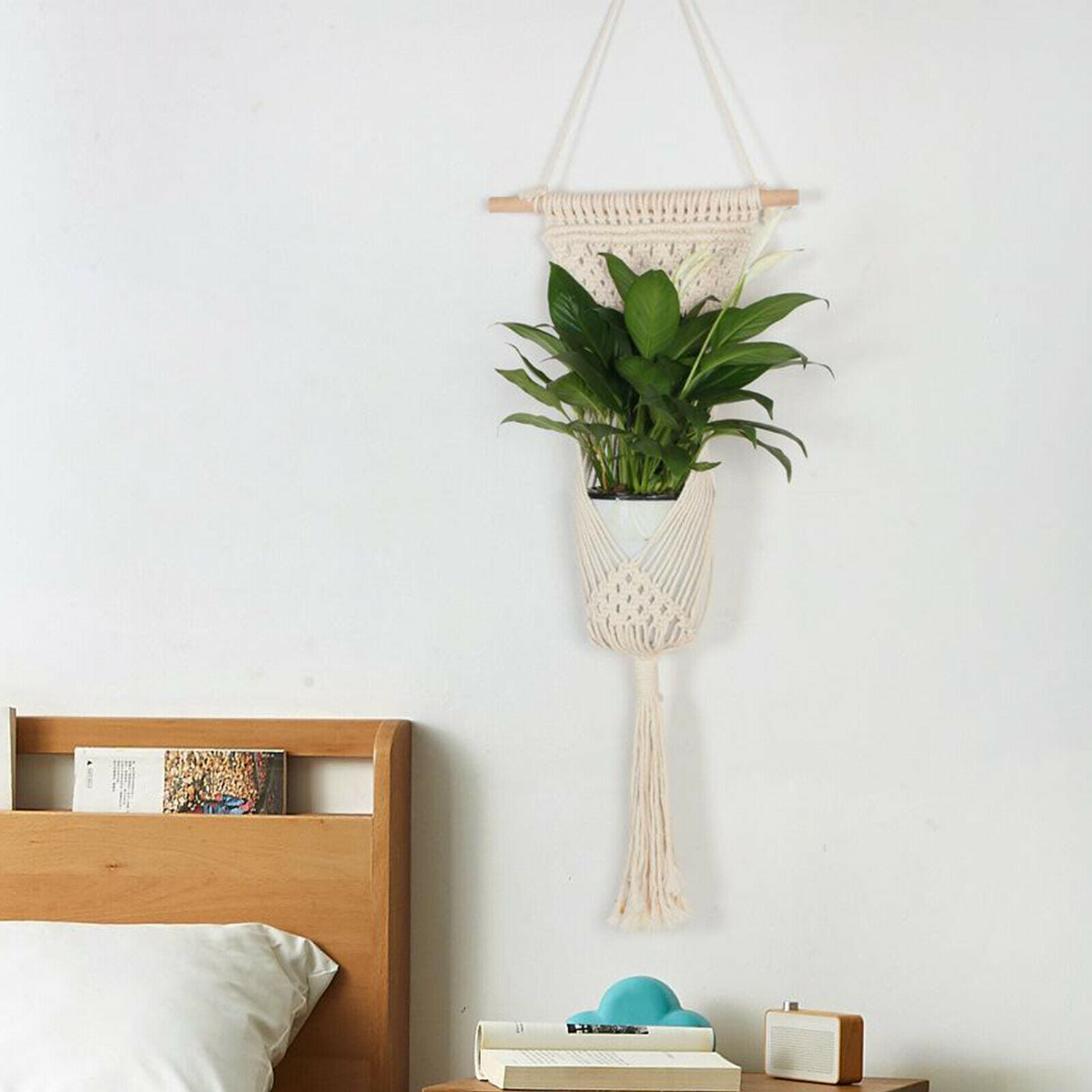 Macrame Plant Hangers Wall Hanging Planter Basket Flower Pot Holder Cotton Rope