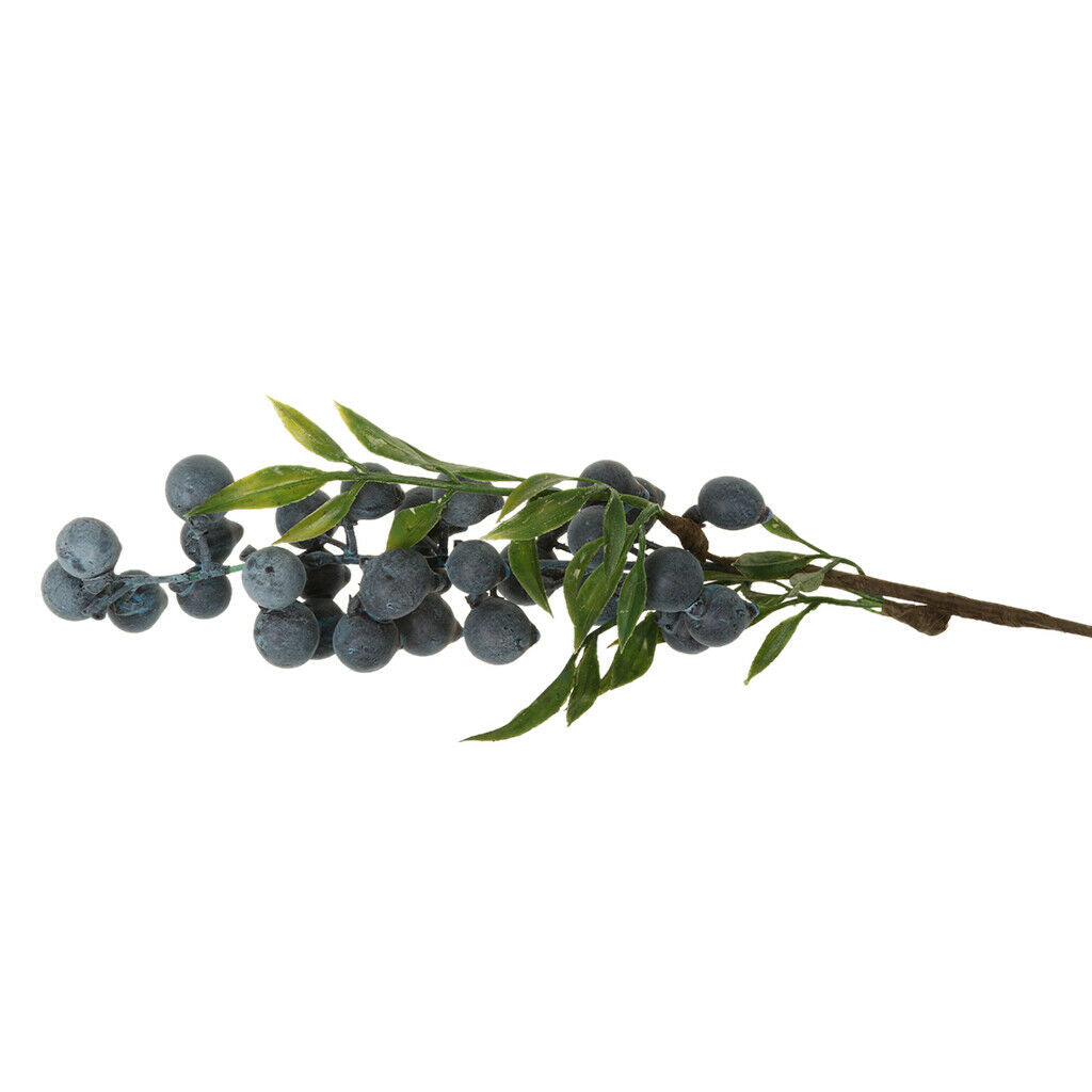 10Pieces Artificial Plant Flower Fruit Berries Bouquet Home Decor Blueberry