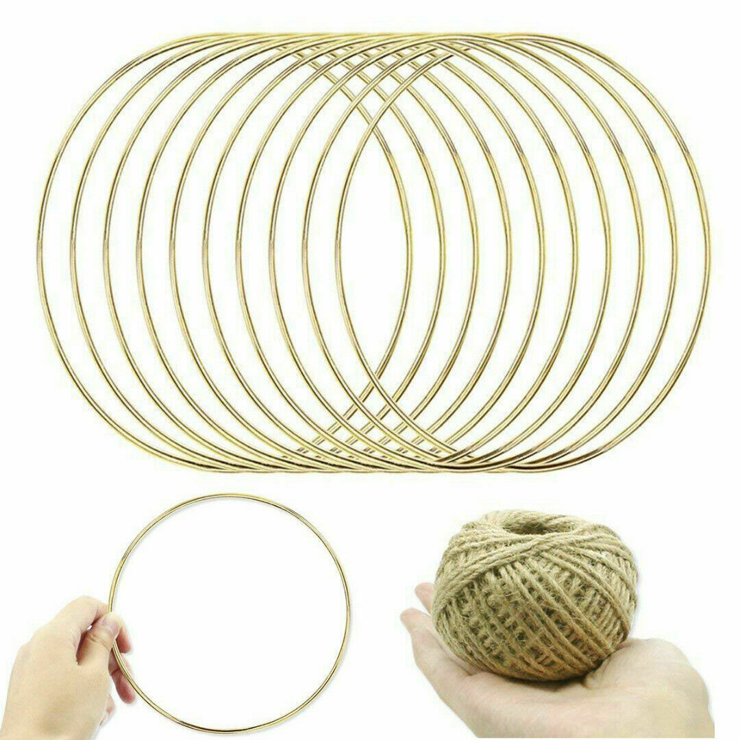 10pcs 2.8*150mm Metal Dream Catcher Dreamcatcher Ring Macrame Craft Hoop Ardent