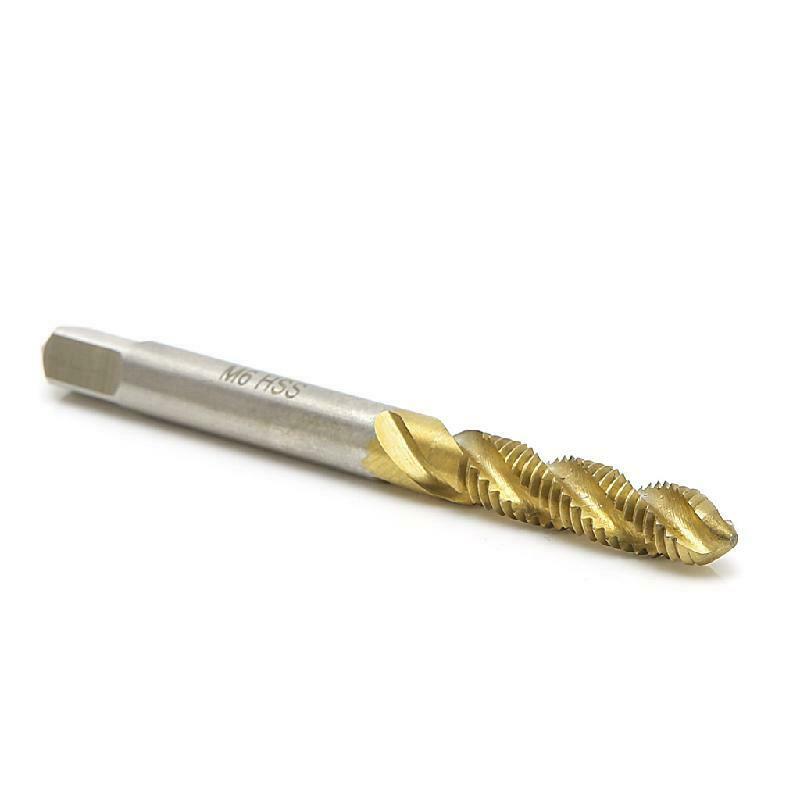 M6 HSS Screw Thread Metric Spiral Hand Plug Tap Kit 6mm*1mm