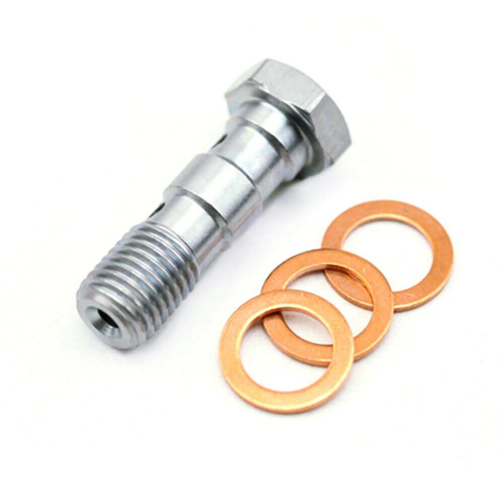 Double Stainless Brake Banjo Bolt 10mm M10 x 1.25MM Caliper Master Cylinder