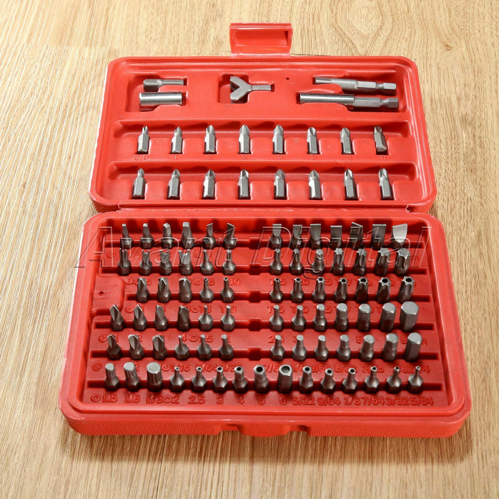 100pcs Screwdriver Security Bit Set Magnetic Impact Driver Socket Adaptor Kit