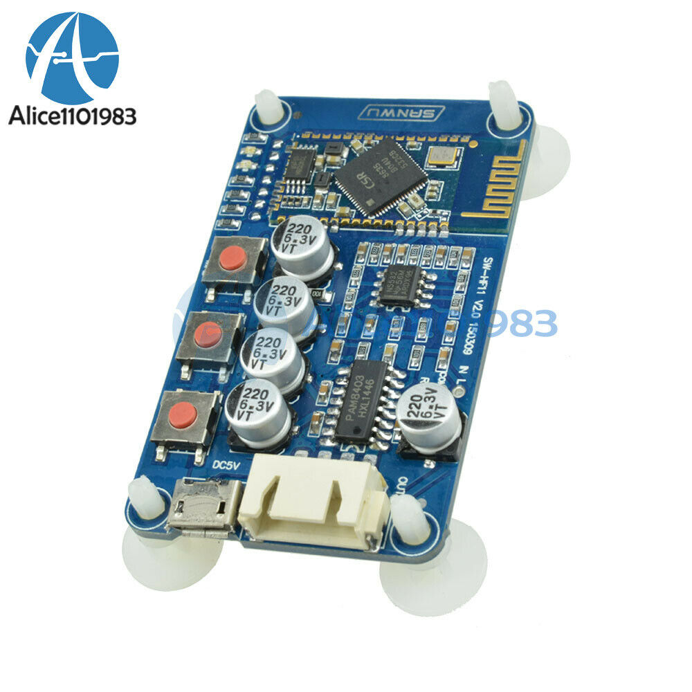 Bluetooth V4.0 Receiver Board Stereo Digital Audio Amplifier USB CSR8635 AL