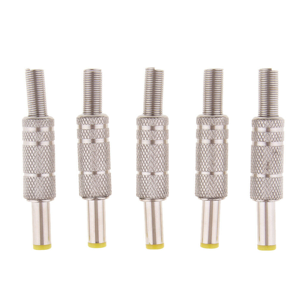 5x DC Power Plug 5.5mm x 2.1mm Male Barrel   Adapter Connector