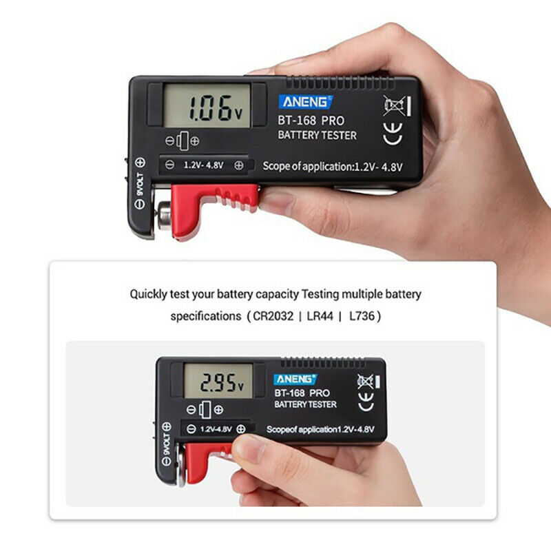 Digital Battery Capacity Volt Tester Check Battery Voltage Current Meter Tes C!