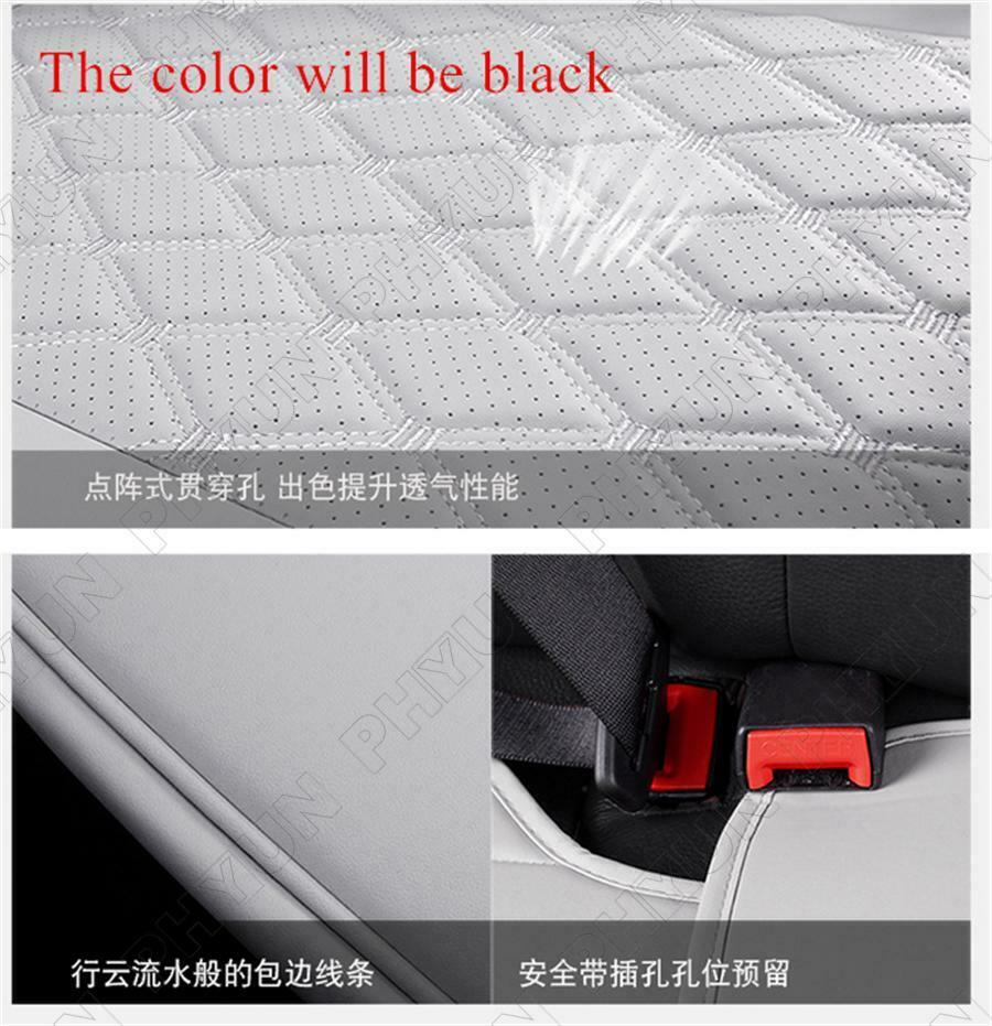 Black PU Leather Car Front Seat Cover Surround Cushion Universal Auto Seats Pad