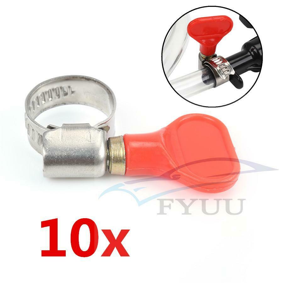 10X Butterfly Hose Clamp Stainless Steel Adjustable Mini Hose Clamps 8-12mm OD