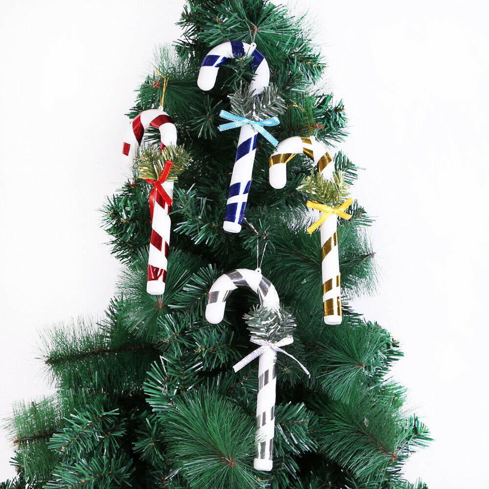 4PCS Large Christmas Cane Pendant Xmas Tree Hanging Party Ornament Decor Craft