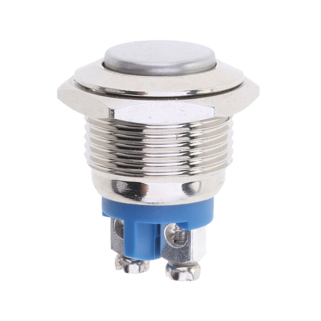Waterproof Metal Push Button Switch Round Electric DIY Switch, 50mΩ