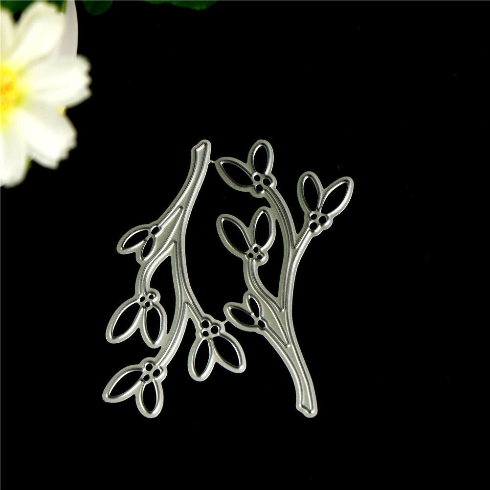 2Pcs Leaves Design Metal Cutting Dies For DIY Scrapbooking Album Paper Car.l8