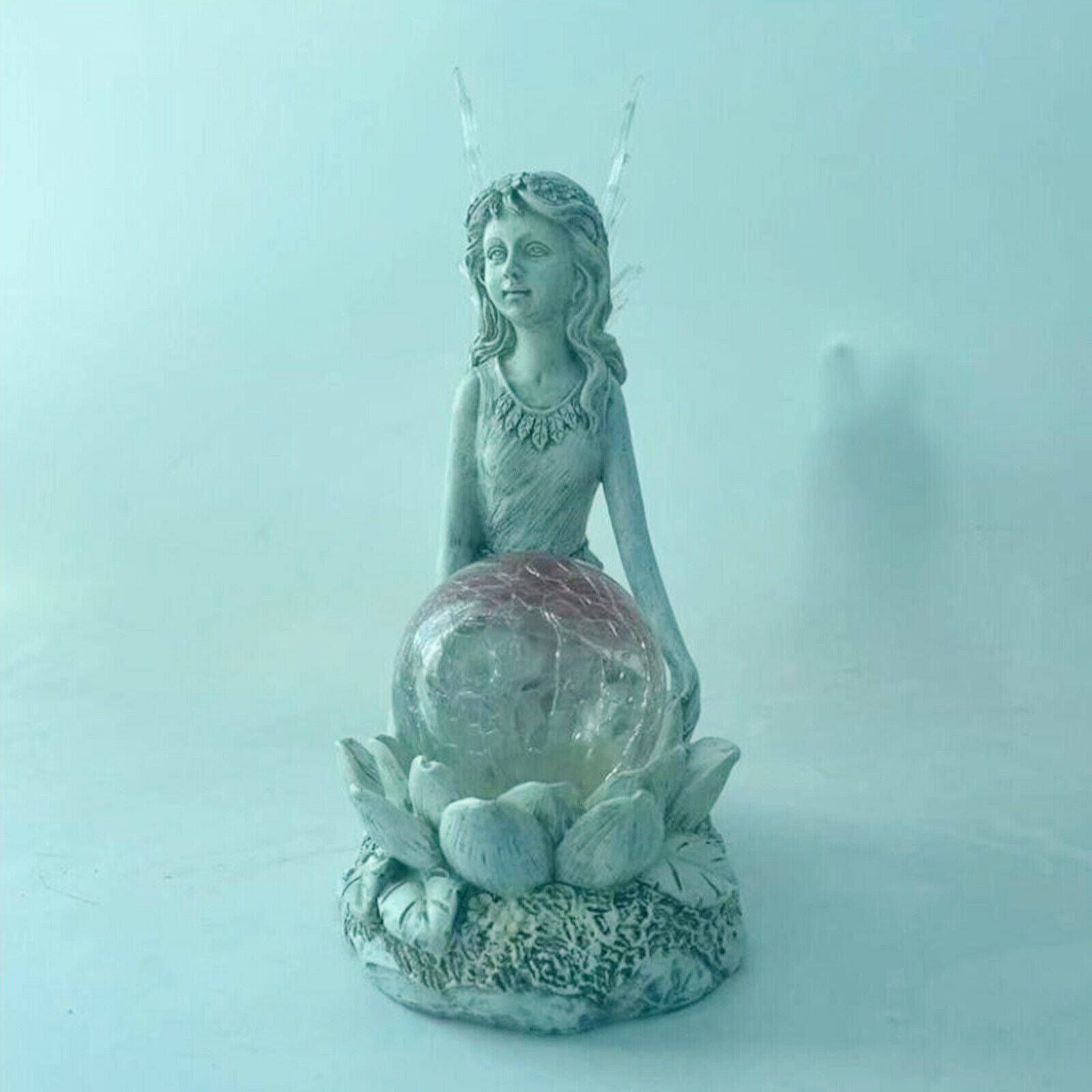 LED Garden Fairy Statue Girl Outdoor Lights for Lawn Yard Porch Housewarming