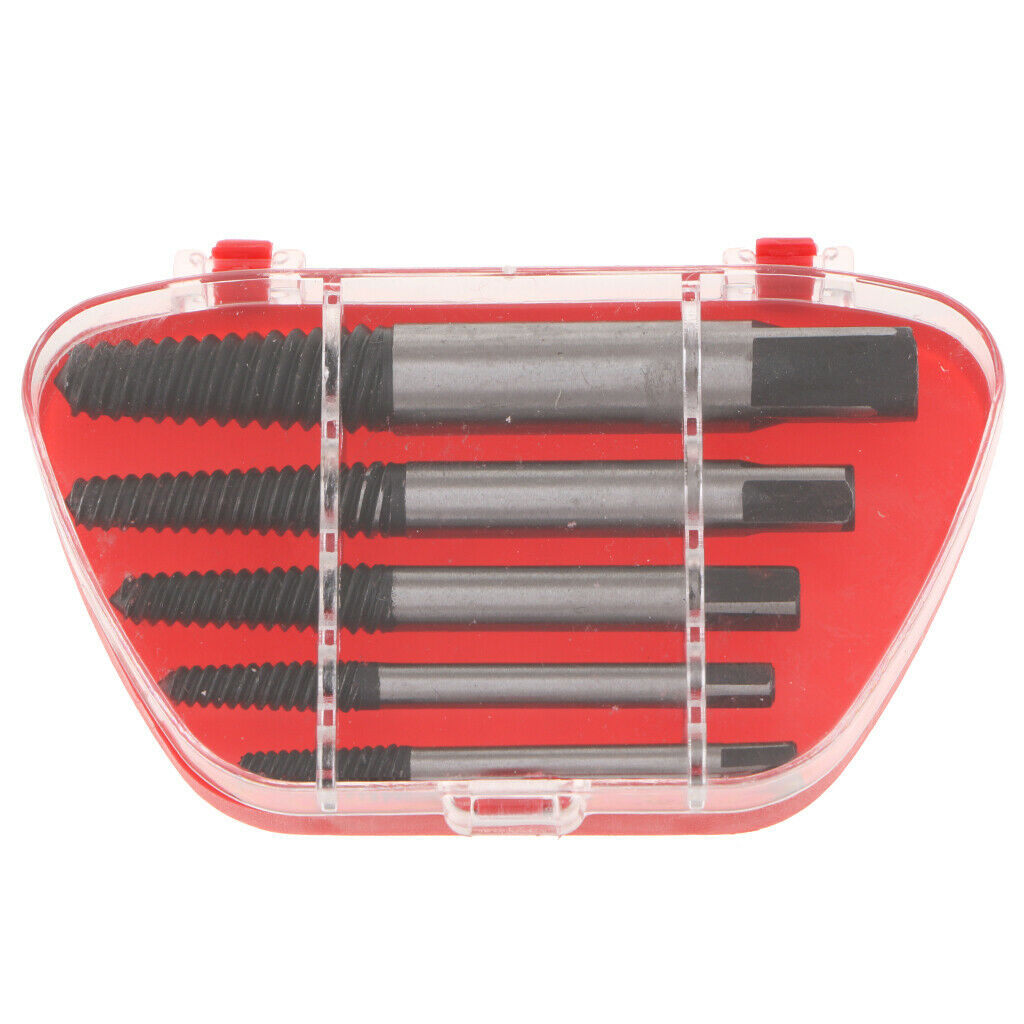 Damaged Screw Extractor Bolt Screw Remover Easy Out Broken pipes + case 5pcs