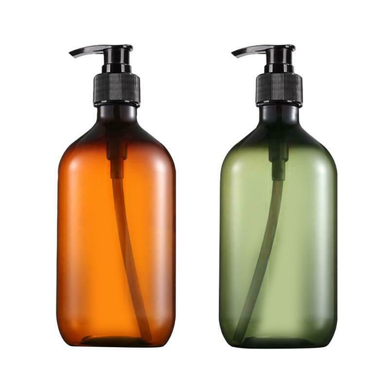 2 Pieces Empty Plastic Shampoo Conditioner Lotion Bottles with Pump