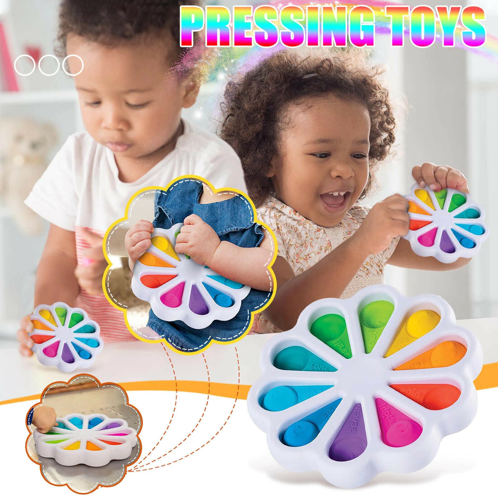 Simple Dimple Fidget Toys Stress Relief Early Educational for Kids Autism Fidget