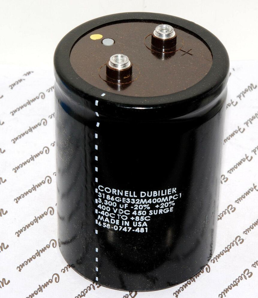 1pcs - CDE 3300uF 400V 3186 Screw Terminal Capacitor - 3186GE332M400MPC1