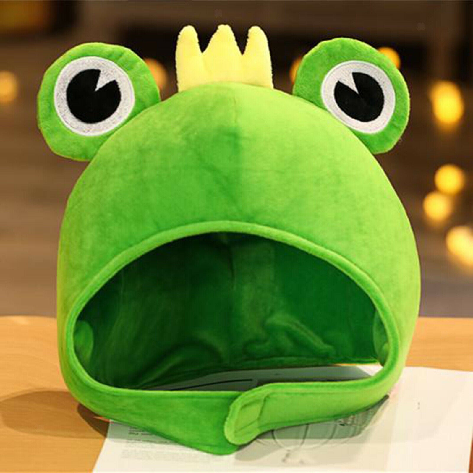 Plush Frog Bunny Hat Costume   Women Party Headwear Decor Winter Warm