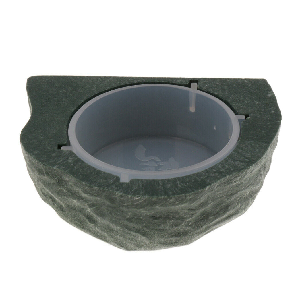 2pcs Mini Magnetic Feeding Ledge Feeder For Gecko Diet, Food or Water Green