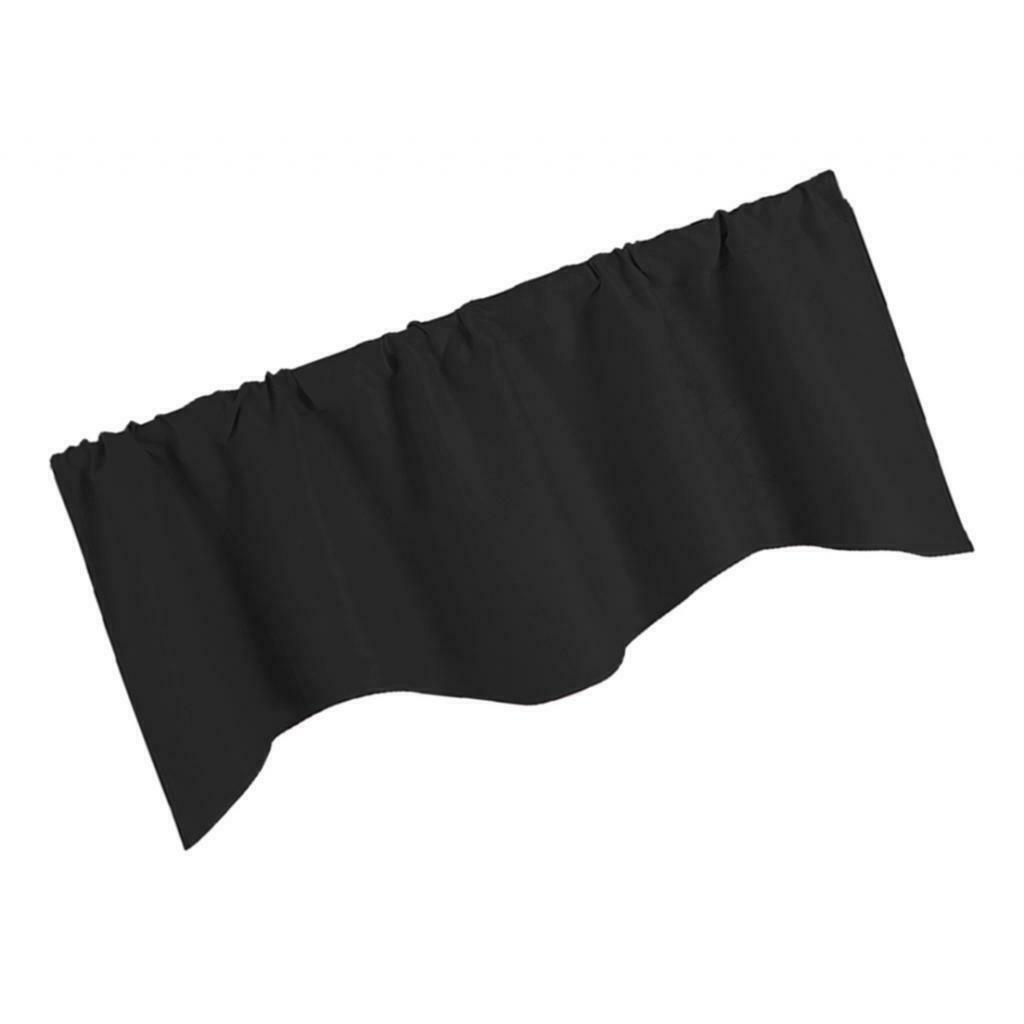4 Pieces Black Short Curtains Small Window Valances 52x18inch for Kitchen