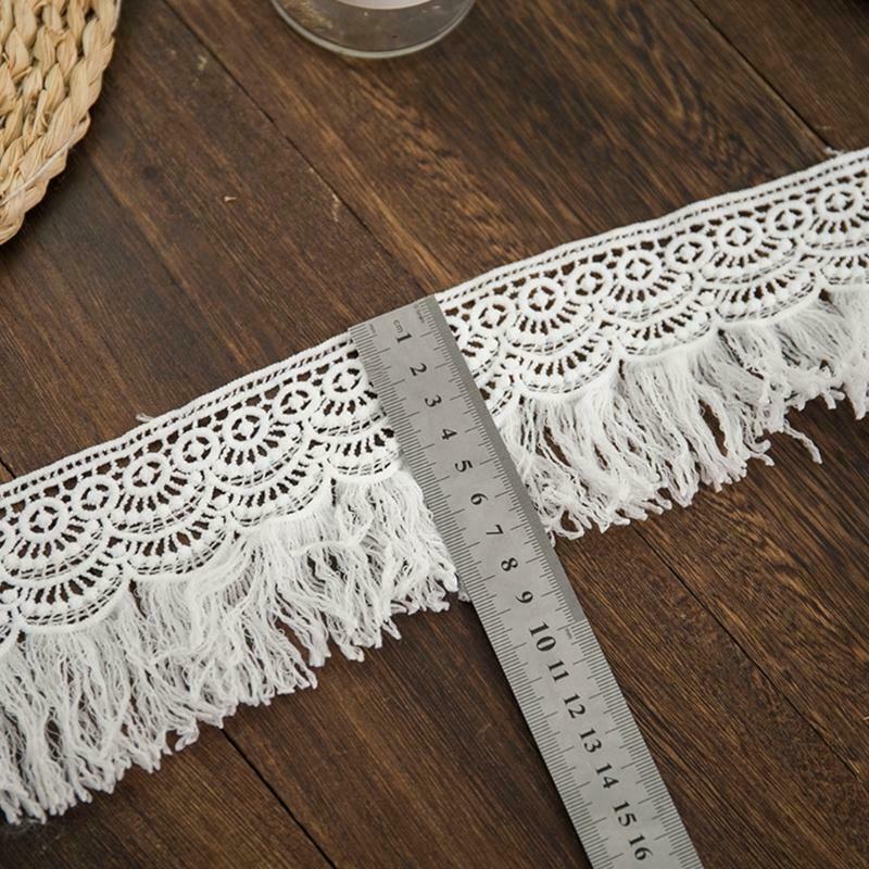 White Handmade Lace Jewelry Patchwork Material Lace Ribbon DIYSewing Garment