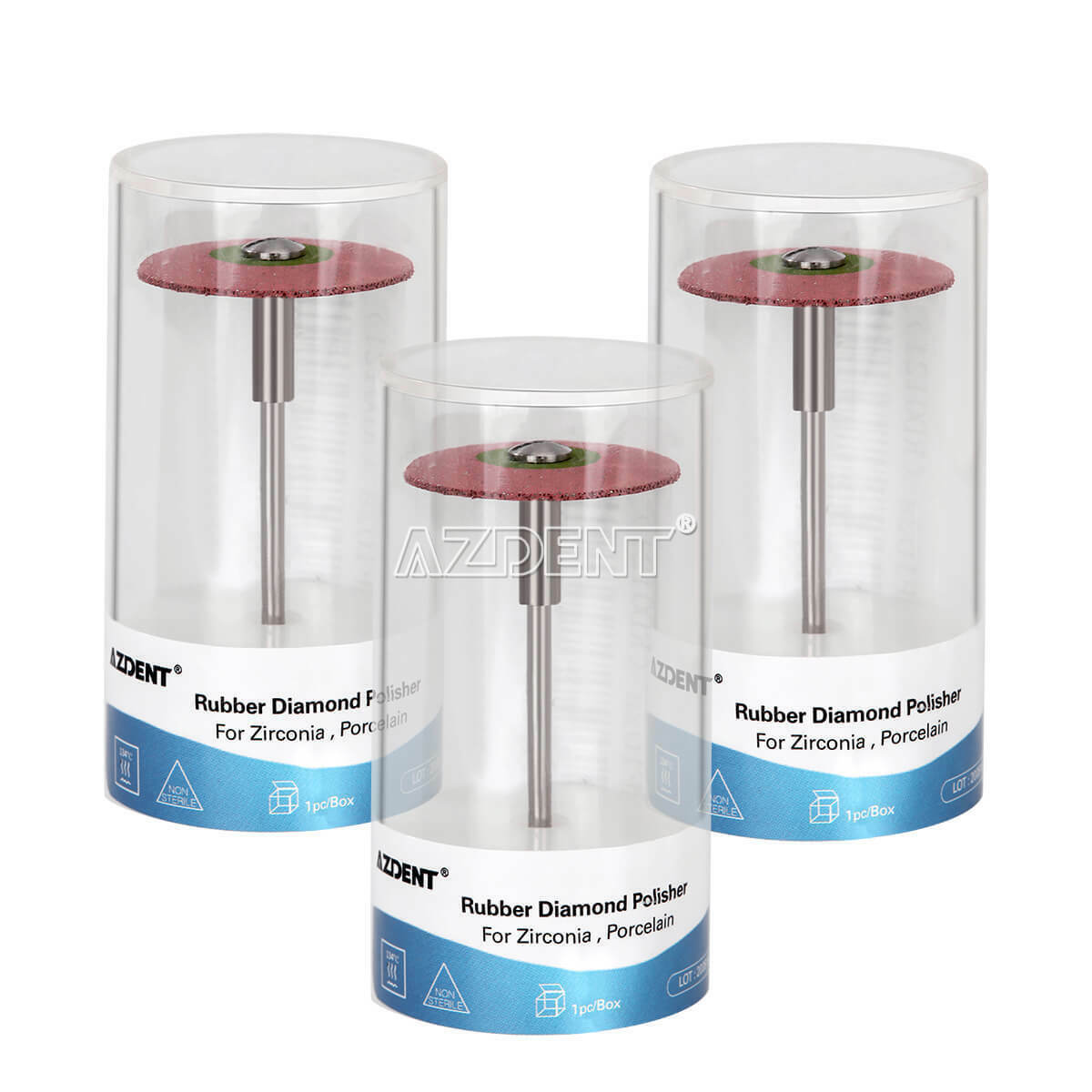 5xDental Rubber Diamond Polisher for Zirconia Porcelain Super Coarse AZ