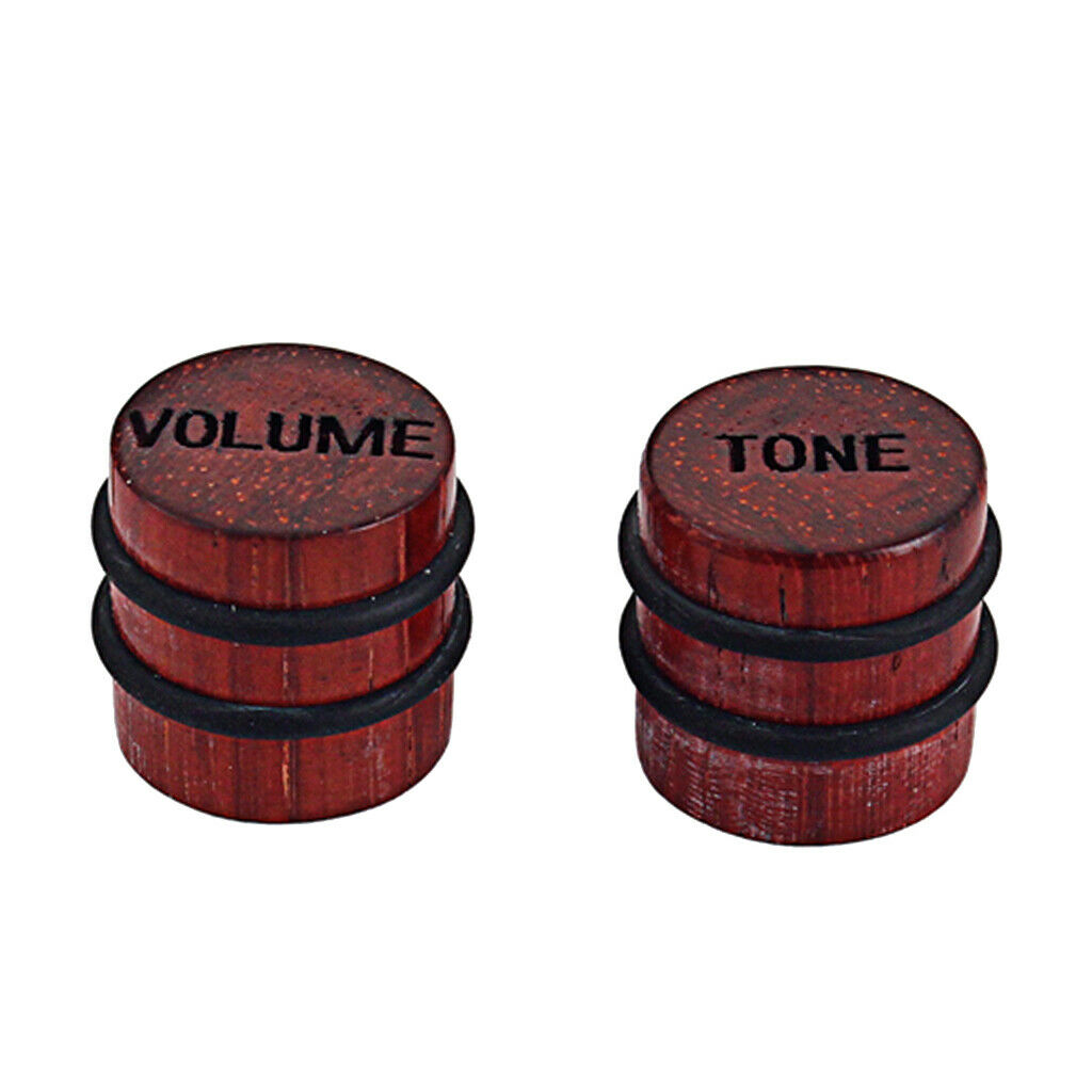 Set 2x Wooden Speed Control Knob for Electric Guitar Bass Accessories