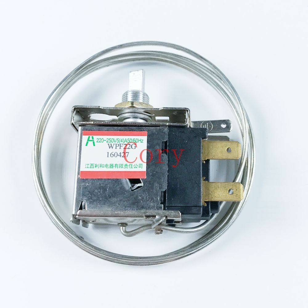 1pcs Refrigerator Thermostat AC 220-250V 5(4)A 50/60Hz 2 pins w 60cm Metal Cord