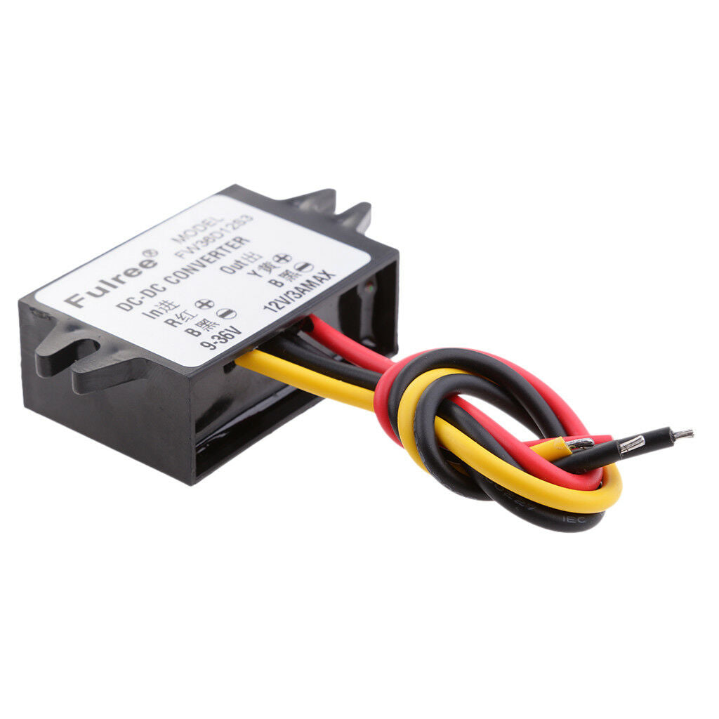 DC 12V/24V to 12V 3A Converter Module Buck Wide Voltage  Regulator