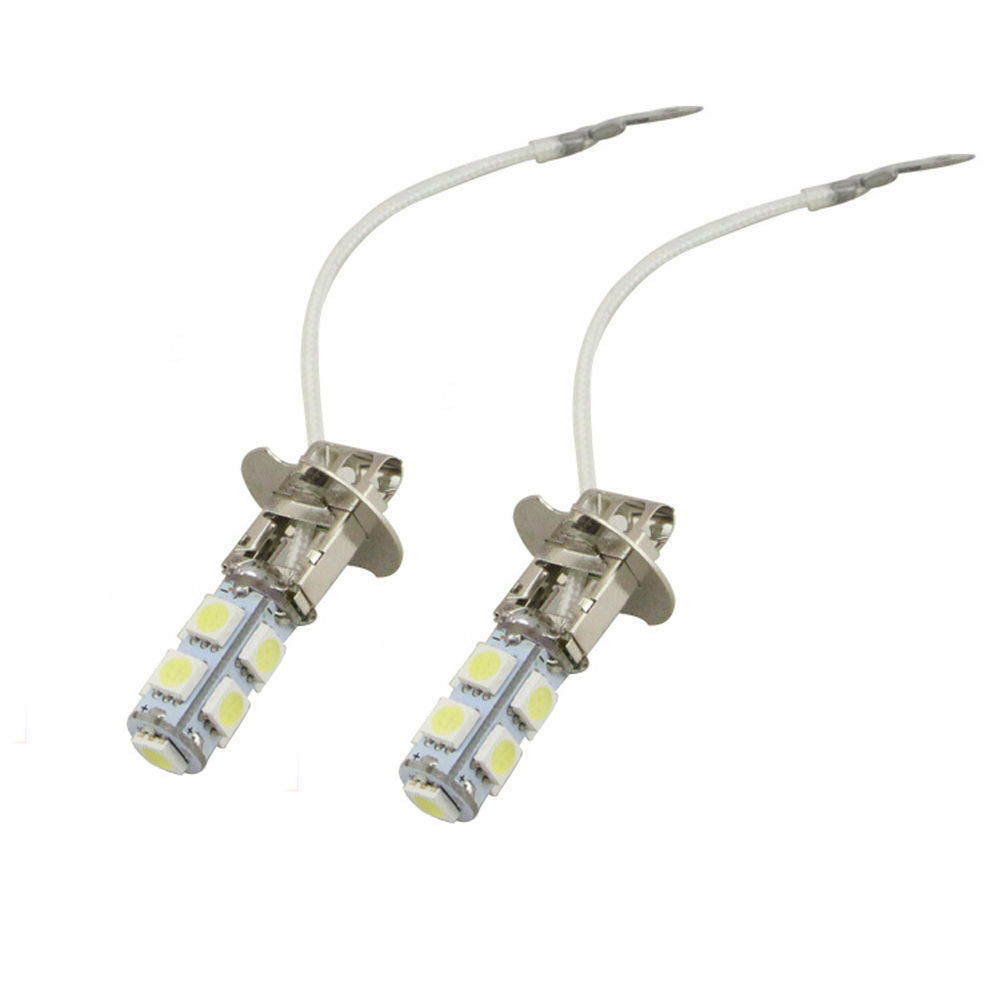 2Pcs 100W White Tail Light H3 5050 Super Bright LED DRL Head Car Light Bulb UK