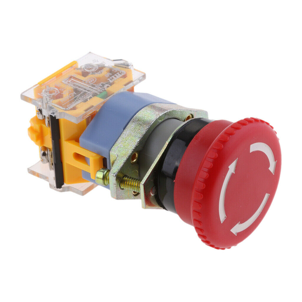 LA39-11ZS Mushroom NC/NO Emergency Stop Self Locking Push-button Switch Red