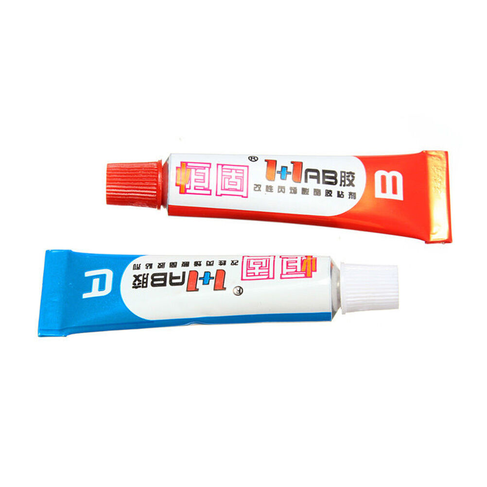 1Set AB Epoxy Glue Strong Adhesive Syringe Cold Weld Plastic Metal Glass RubberB