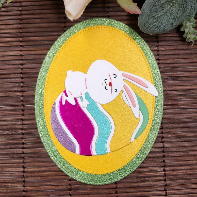 Easter Eggs Rabbit Metal Cutting Dies Stencil Scrapbooking DIY Album Stamp Paper