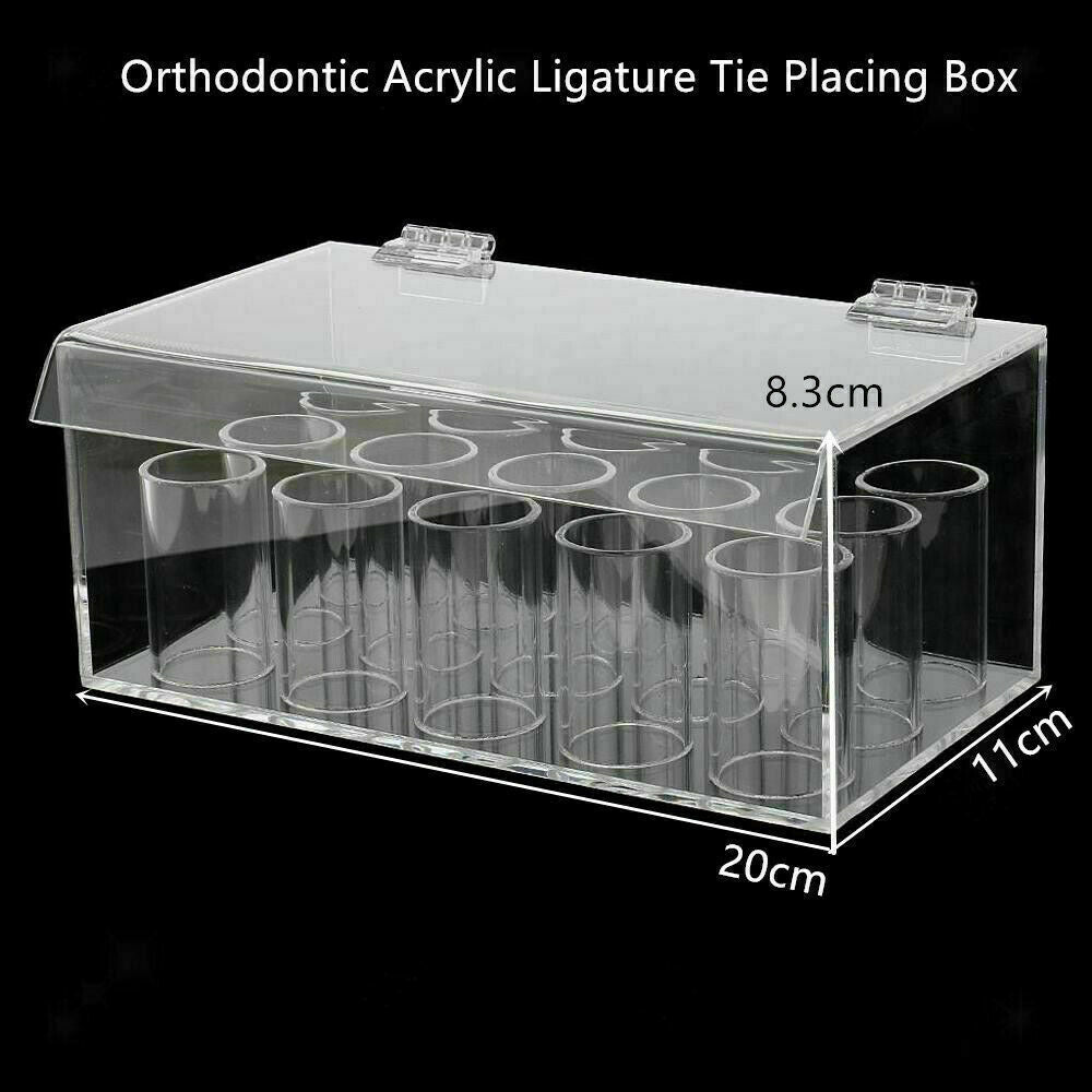 Dental Orthodontic Ligature Tie Holder Storage Box Acrylic Transparent Container