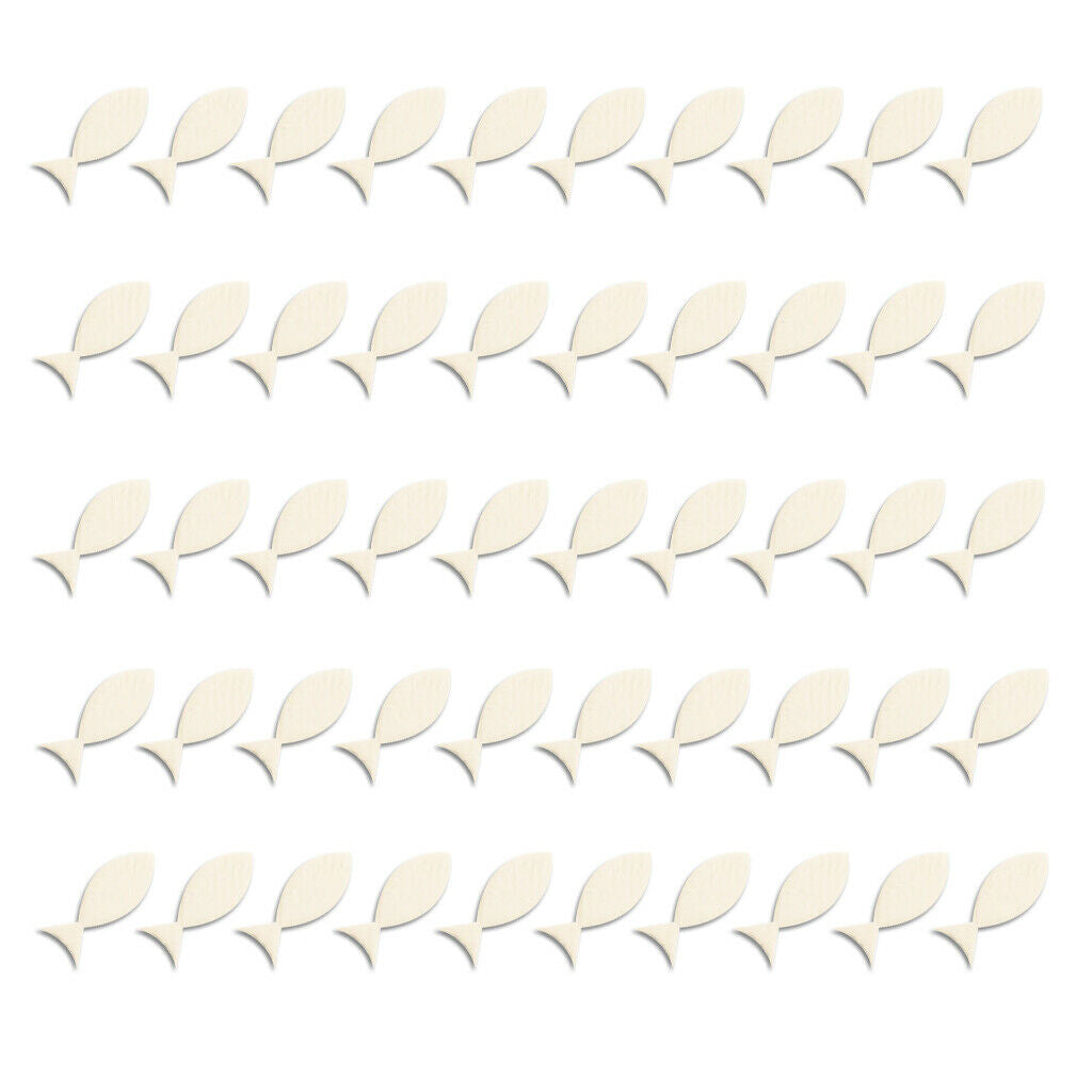 Bulk Unfinished Wooden Fish Cutouts (Size: 1.57'', Pack of 50)  for Craft