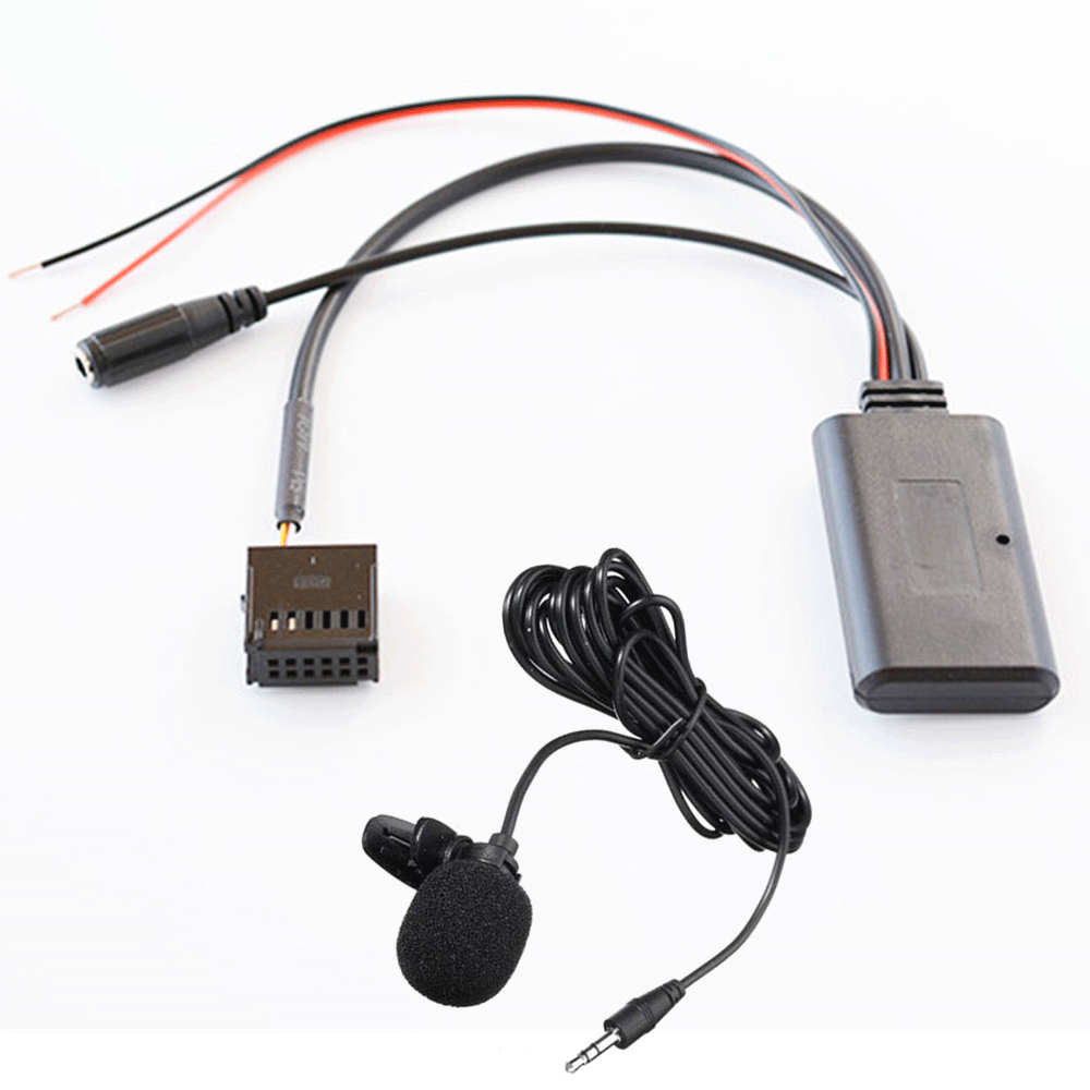 For Ford 6000CD Focus Fusion Fiesta Bluetooth Module AUX Audio Cable Adapter+Mic