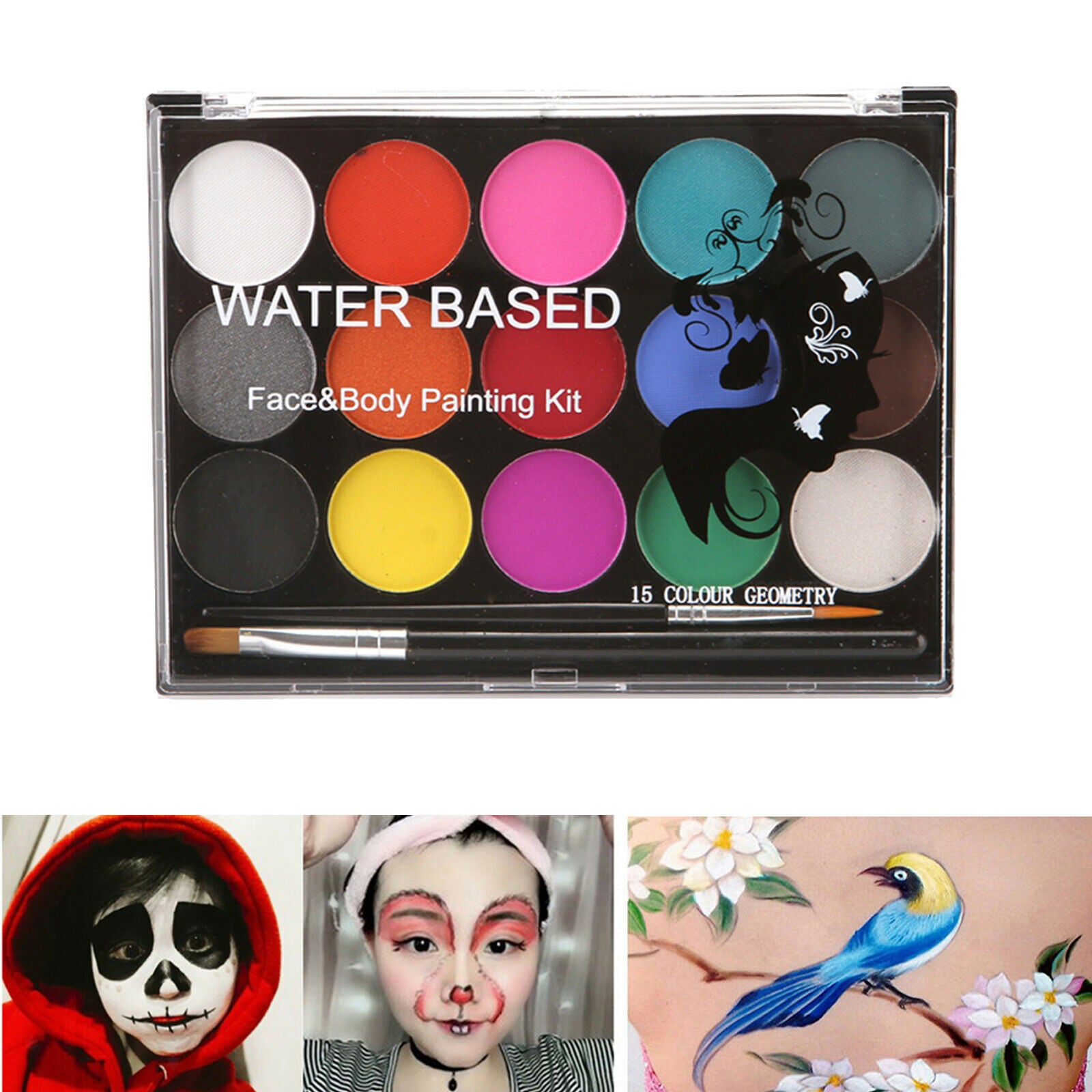 12 Colors Face Paint Kit Kids Body Paints Face Kids Water Based Pigment