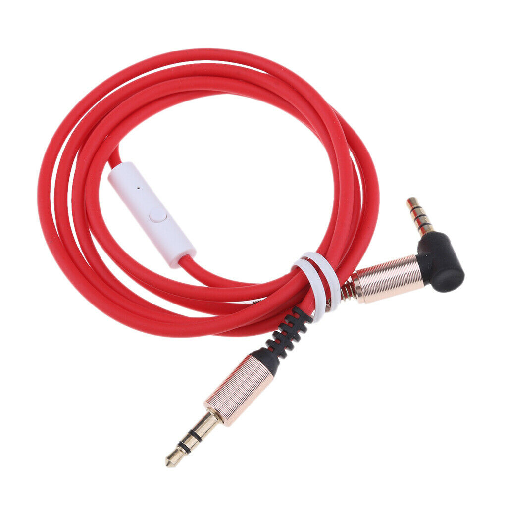3  .  5mm     Male     to     Male     Aux     Audio     Cable     W  /   Mic