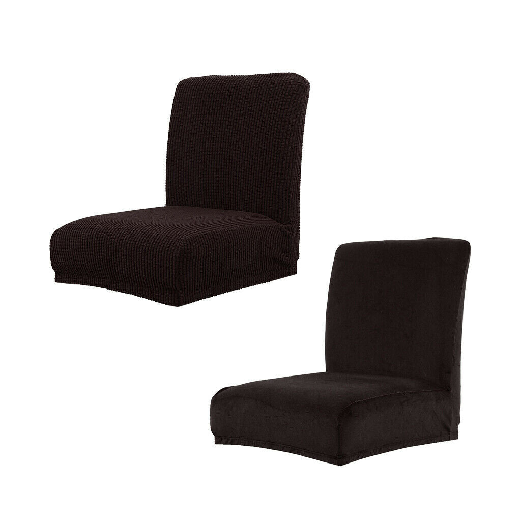 2x Soft Spandex Stretch Short Dining Room Chair Covers, Banquet Chair Seat