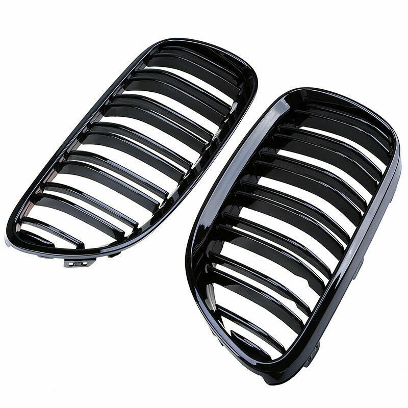 For BMW E92 E93 Coupe 320i 328i 335i 10-13 Pair Front Kidney Grilles Dual Slat