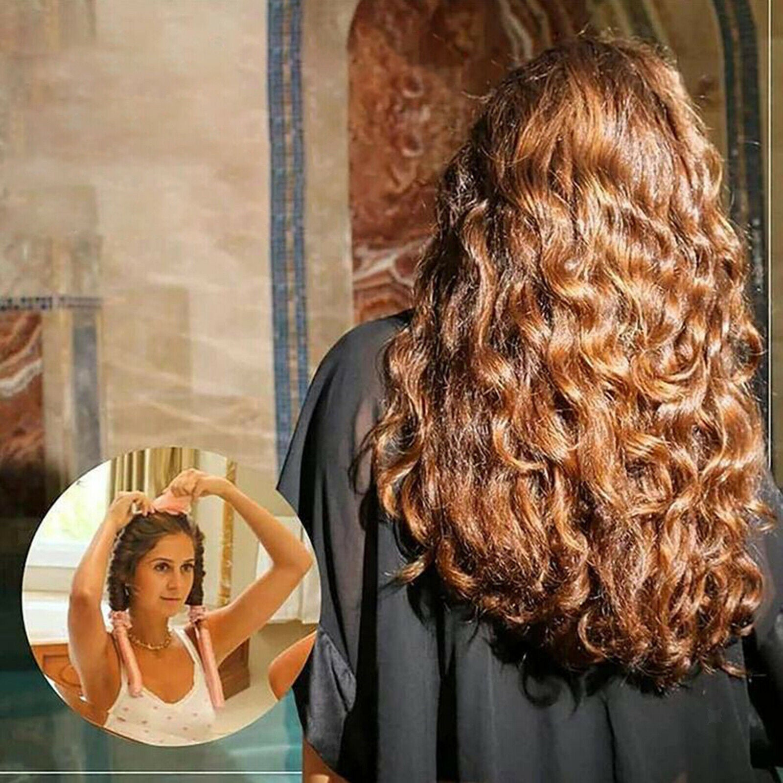 2Pcs Sleeping Heatless Curling Rod Headband Wave Lazy Curler Women Soft Wave